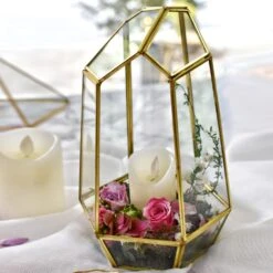 Handmade 25cm Irregular Tall Open Glass Geometric Terrarium Container For Succulents Wedding -Terrarium Plant Hub 20150620003 4