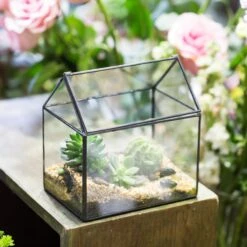 NCYP Vintage House Geometric Terrarium Tin Sealed Chest Planter Succulent Centerpiece Wedding -Terrarium Plant Hub 20150620005 10