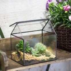 NCYP Vintage House Geometric Terrarium Tin Sealed Chest Planter Succulent Centerpiece Wedding -Terrarium Plant Hub 20150620005 8