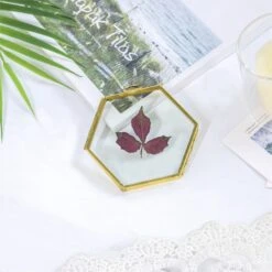 Handmade Vintage Brass Floating Hanging Glass Hexagon Picture Photo Frame Small Side Length 2" 17 Handmade Vintage Brass Floating Hanging Glass Hexagon Picture Photo Frame Small Side Length 2" -Terrarium Plant Hub 20161018015 5