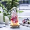 Glass Dome With LED Light Wood Base Cloche Bell For Rose Model Figurine Flowers Centerpiece -Terrarium Plant Hub 20190227003 1