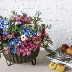 Metal Vintage Wide 3 Lengs Rustic French Urn Planter Pot For Floral Arrangement Centerpiece -Terrarium Plant Hub 20190516007 8