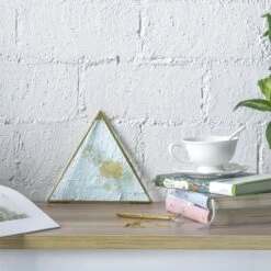 Hanging Triangle Herbarium Brass Glass Frame For Pressed Flowers Dried Flowers Poster -Terrarium Plant Hub 20190905009 6