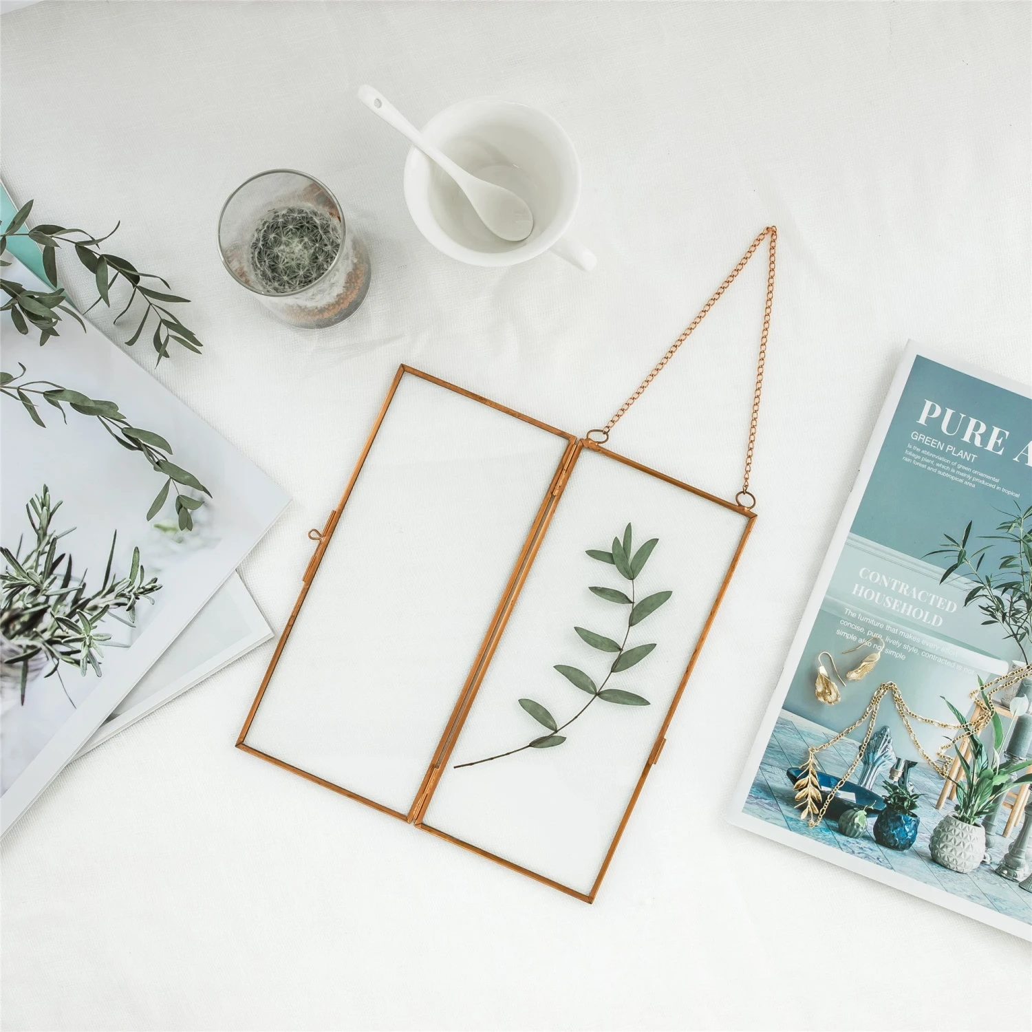 Hanging 4x9 Inches Pink Long Herbarium Pure Copper Glass Frame For Pressed Flowers Dried Flowers 3 Hanging 4x9 Inches Pink Long Herbarium Pure Copper Glass Frame For Pressed Flowers Dried Flowers