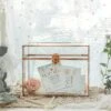 Pure Copper Medium Geometric Glass Card Box Terrarium Foot Latch Rose Gold Handmade Rectangular -Terrarium Plant Hub 20190905013 5