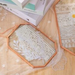 Wall Hanging Long Octagon Herbarium Copper Glass Frame For Pressed Flowers Dried Floating Frame -Terrarium Plant Hub 20200409013 5