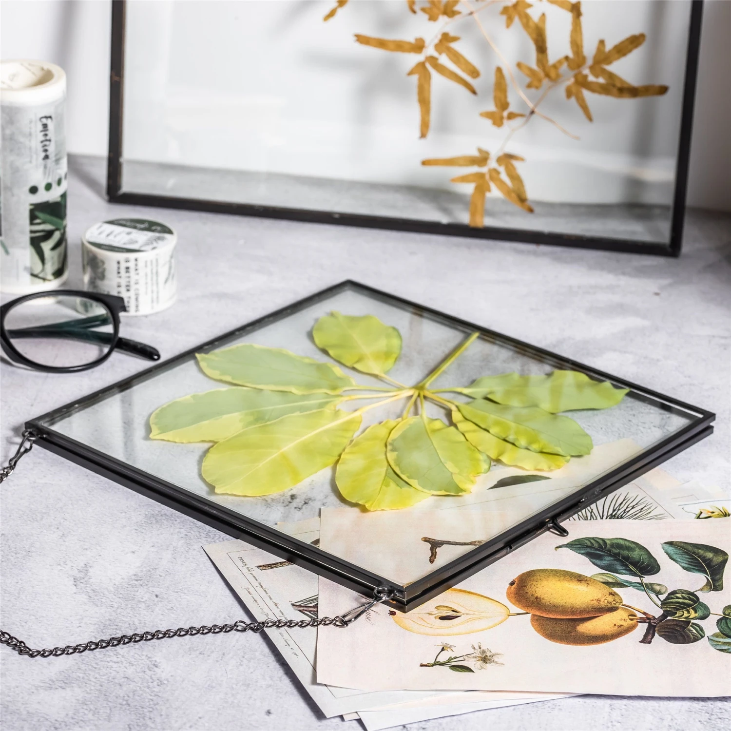 Handmade Black Large Wall Hanging Brass Glass Artwork Certificate Photo Display Floating Frame 8 Handmade Black Large Wall Hanging Brass Glass Artwork Certificate Photo Display Floating Frame - Image 6