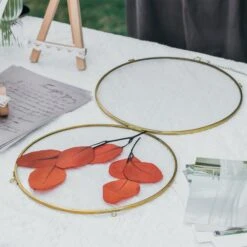 NCYP Wall Hanging Round 8" 10" 12" Herbarium Brass Glass Frame For Pressed Flowers, Poster, Double Glass, Floating Frame -Terrarium Plant Hub 20200909001 3 2232bcf5 fd21 4823 b61d 2957db1f9ab3