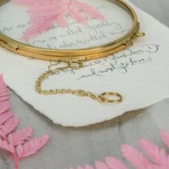 NCYP Wall Hanging Round 5" 4.3" Herbarium Brass Glass Frame For Pressed Flowers, Dried Flowers, Poster, Double Glass, Floating Frame -Terrarium Plant Hub 20210522001 5