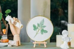 NCYP Wall Hanging Round 5" 4.3" Herbarium Brass Glass Frame For Pressed Flowers, Dried Flowers, Poster, Double Glass, Floating Frame -Terrarium Plant Hub 20210522003 7