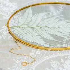 NCYP Wall Hanging Round 8" 10" 12" Herbarium Brass Glass Frame For Pressed Flowers, Poster, Double Glass, Floating Frame -Terrarium Plant Hub 20210522004 4