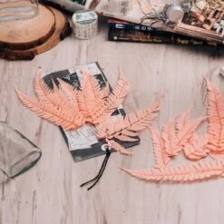 Preserved Pressed Flower Large Fern Branch Parathelypteris Glanduligera, Orange, 5 Pcs, 55cm Long, 35cm Width, DIY Material 11 Preserved Pressed Flower Large Fern Branch Parathelypteris Glanduligera, Orange, 5 Pcs, 55cm Long, 35cm Width, DIY Material -Terrarium Plant Hub 20210831007 3
