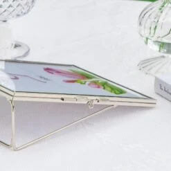 Silver Brass Tabletop Vintage Frame Geometric Ornament Plant Specimen Clip Modern Decor Card Holder 5X7" Reception 39 Silver Brass Tabletop Vintage Frame Geometric Ornament Plant Specimen Clip Modern Decor Card Holder 5X7" Reception -Terrarium Plant Hub 20221229004 13