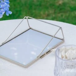 Silver Brass Tabletop Vintage Frame Geometric Ornament Plant Specimen Clip Modern Decor Card Holder 5X7" Reception 41 Silver Brass Tabletop Vintage Frame Geometric Ornament Plant Specimen Clip Modern Decor Card Holder 5X7" Reception -Terrarium Plant Hub 20221229004 16