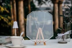 Wall Hanging Silver Long Octagon Herbarium Glass Frame For Pressed Flowers, Dried Flowers, Poster, Double Glass, Floating Frame 8x10" -Terrarium Plant Hub 20221229007 1