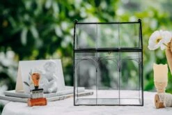 Vintage House Glass Geometric Terrarium Card Box Black -Terrarium Plant Hub 20230329020 16