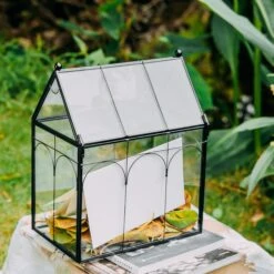 Vintage House Glass Geometric Terrarium Card Box Black -Terrarium Plant Hub 20230329020 9