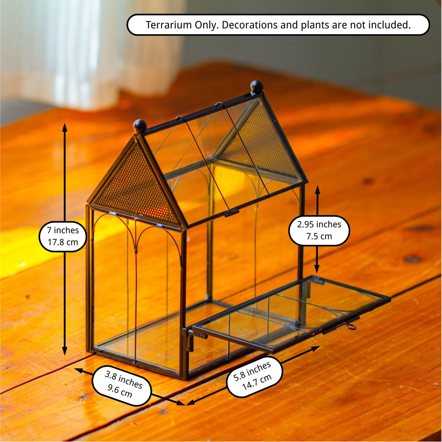 Vintage Mini House Shape Glass Geometric Terrarium For Jumping Spider 4 Vintage Mini House Shape Glass Geometric Terrarium For Jumping Spider - Image 2