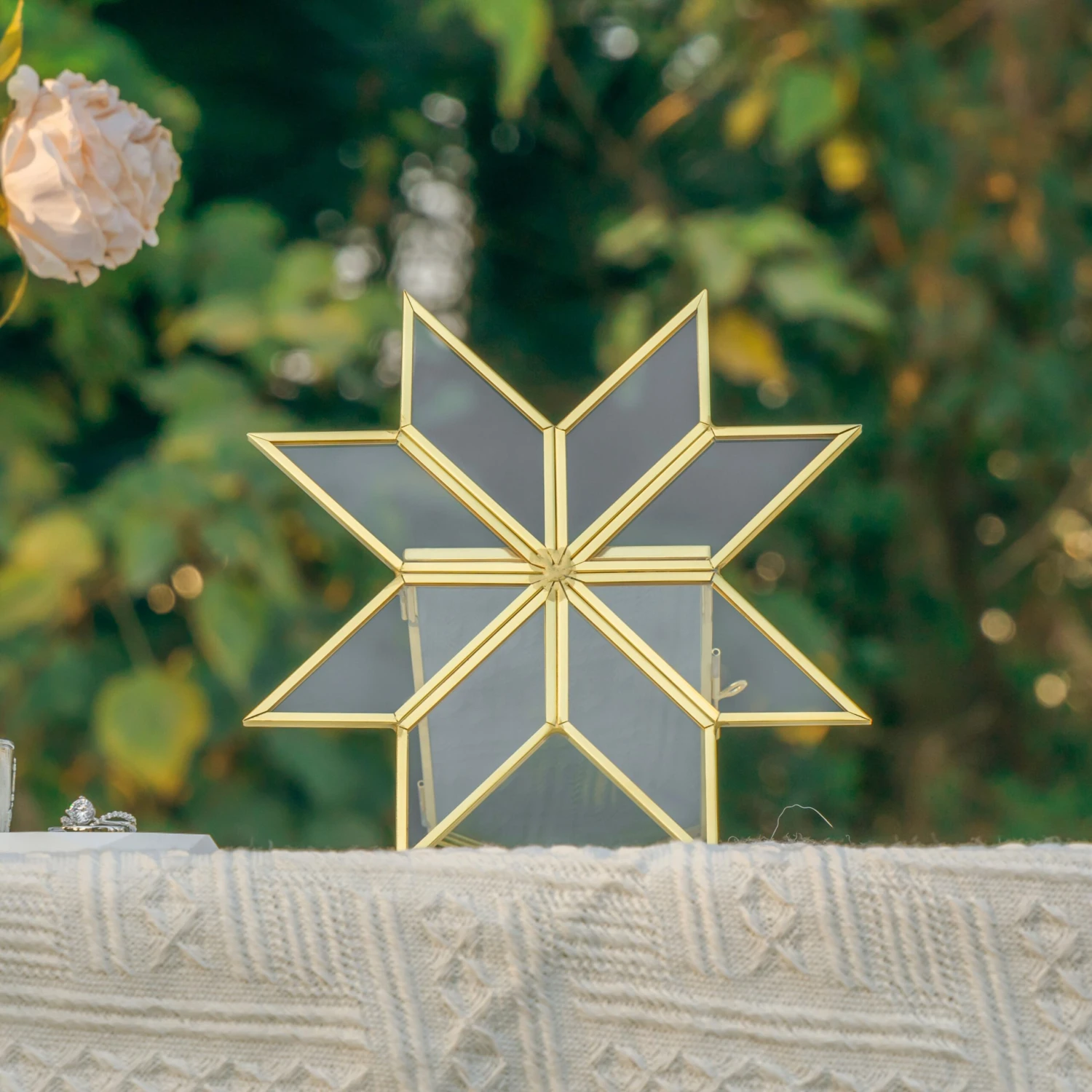 Geometric Gardenia Garden Gold Glass And Brass Wedding Table Number Holder, Pressed Flower Frame 17 Geometric Gardenia Garden Gold Glass And Brass Wedding Table Number Holder, Pressed Flower Frame - Image 15