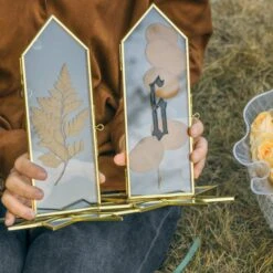 Geometric Gardenia Garden Gold Glass And Brass Wedding Table Number Holder, Pressed Flower Frame 35 Geometric Gardenia Garden Gold Glass And Brass Wedding Table Number Holder, Pressed Flower Frame -Terrarium Plant Hub 290A0646