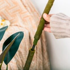 NCYP Artificial Rubber Tree, Rubber Fig, Rubber Bush 5.9FT (70.8 Inches) Tall Faux Plant For Home Office Decor, Indoor Fake Potted Ficus Elastica Tree With Plastic Pot And Rattan Woven Basket -Terrarium Plant Hub 290A0809