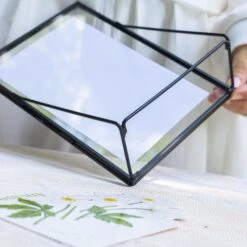 Modern Black Table Number Holder, 5X7'' Photo Picture Frame, For Outdoor Garden Wedding, Bridal Shower -Terrarium Plant Hub 290A3093