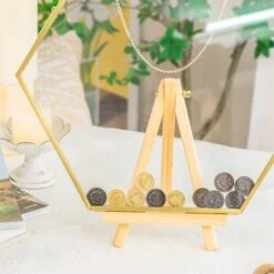 Wall Hanging Hexagon 12" Herbarium Brass Glass Frame For Thick Pressed Flowers, Dried Flowers, Poster, Coin, Double Glass, Floating Frame -Terrarium Plant Hub 290A3105