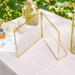 Gold Table Number Holder, 8''x6'' Wedding Photo Picture Frame, For Outdoor Garden Wedding, Bridal Shower -Terrarium Plant Hub 290A3201 bf41fa38 5134 449c 8a95 47ea672f4682