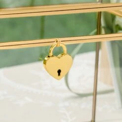 NCYP Wedding Card Box With Slot And Lock - 10.2x5.5x8.4 Inches - Gold Glass Envelope Box For Birthday Party Reception - Vintage, Arch-design, Centerpiece Decoration -Terrarium Plant Hub 290A4410