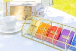 Glass Gold Tea Bag Box, 5 Compartments Box, Tea Lovers Gift Box, Tea Organizer, Christmas Gift -Terrarium Plant Hub 290A6261 9bb6004e d168 47b5 8274 abf1181bfca6