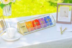 Glass Gold Tea Bag Box, 5 Compartments Box, Tea Lovers Gift Box, Tea Organizer, Christmas Gift -Terrarium Plant Hub 290A6275 2ff806c7 c15a 4a27 ba18 c167da566ce5