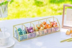 Glass Gold Tea Bag Box, 5 Compartments Box, Tea Lovers Gift Box, Tea Organizer, Christmas Gift -Terrarium Plant Hub 290A6292 07f70bb3 edb5 4b2e 8240 19baf31b3362