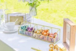 Glass Gold Tea Bag Box, 5 Compartments Box, Tea Lovers Gift Box, Tea Organizer, Christmas Gift -Terrarium Plant Hub 290A6301 0266b20e daaf 4ce9 a7b1 00167d34c9db