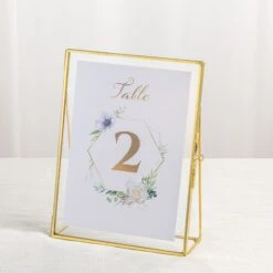 NCYP Tabletop Gold 5x7, 6x8 5.5x7 Brass Glass Photo Picture Display Frame -Terrarium Plant Hub 290A7341