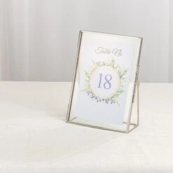 Silver Brass Tabletop Vintage Frame Geometric Ornament Plant Specimen Clip Modern Decor Card Holder 5X7" Reception 33 Silver Brass Tabletop Vintage Frame Geometric Ornament Plant Specimen Clip Modern Decor Card Holder 5X7" Reception -Terrarium Plant Hub 290A7383 a3083cae cd71 4b00 b9d6 70a66ed2dd7a