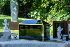 Handmade Black And Gold Large Geometric Glass Donation Box Terrarium With Slot And Lock 35 Handmade Black And Gold Large Geometric Glass Donation Box Terrarium With Slot And Lock -Terrarium Plant Hub 290A8890