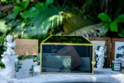 Handmade Black And Gold Large Geometric Glass Donation Box Terrarium With Slot And Lock 32 Handmade Black And Gold Large Geometric Glass Donation Box Terrarium With Slot And Lock -Terrarium Plant Hub 290A9000