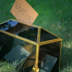 Handmade Black And Gold Large Geometric Glass Donation Box Terrarium With Slot And Lock 37 Handmade Black And Gold Large Geometric Glass Donation Box Terrarium With Slot And Lock -Terrarium Plant Hub 290A9059 2