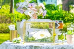 10.2" Handmade Victorian Church Gold Wedding Card Box With Slot And Lock 29 10.2" Handmade Victorian Church Gold Wedding Card Box With Slot And Lock -Terrarium Plant Hub 290A9170