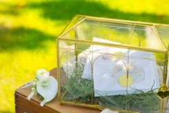 10.2" Handmade Victorian Church Gold Wedding Card Box With Slot And Lock 37 10.2" Handmade Victorian Church Gold Wedding Card Box With Slot And Lock -Terrarium Plant Hub 290A9208