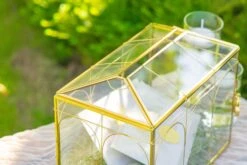 10.2" Handmade Victorian Church Gold Wedding Card Box With Slot And Lock 38 10.2" Handmade Victorian Church Gold Wedding Card Box With Slot And Lock -Terrarium Plant Hub 290A9210