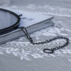 6" Black Wall Hanging RoundHerbarium Brass Glass Frame For Pressed Flowers, Poster, Double Glass, Floating Frame -Terrarium Plant Hub 290A9408