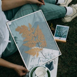 Handmade Silver 11x14" Hanging Double Glass Pressed Flower Floating Frame -Terrarium Plant Hub 290A9601