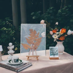 Handmade Silver 11x14" Hanging Double Glass Pressed Flower Floating Frame -Terrarium Plant Hub 6