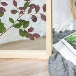 NCYP Handmade Personalized Tabletop Wall Hanging Natural Wood Glass Floating Frame For Photo -Terrarium Plant Hub 8246