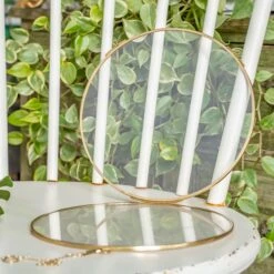 NCYP Wall Hanging Round 8" 10" 12" Herbarium Brass Glass Frame For Pressed Flowers, Poster, Double Glass, Floating Frame -Terrarium Plant Hub DSC02356