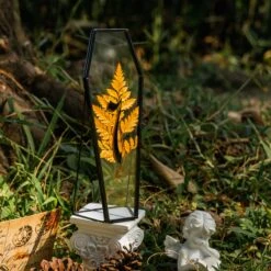 Brass Gold Tabletop Vintage Frame Geometric Ornament Plant Specimen Clip Modern Decor Card Holder 5X7" Reception -Terrarium Plant Hub G01A0297