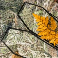 Brass Gold Tabletop Vintage Frame Geometric Ornament Plant Specimen Clip Modern Decor Card Holder 5X7" Reception -Terrarium Plant Hub G01A0331