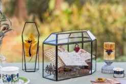 Halloween Gothic Coffin Black Geometric Glass Card Box Terrarium With Swing Lid, Heart Lock, Handmade Brass For Wedding Reception Wishwell Keepsake 25 Halloween Gothic Coffin Black Geometric Glass Card Box Terrarium With Swing Lid, Heart Lock, Handmade Brass For Wedding Reception Wishwell Keepsake -Terrarium Plant Hub G01A0391