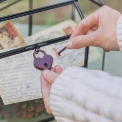 Halloween Gothic Coffin Black Geometric Glass Card Box Terrarium With Swing Lid, Heart Lock, Handmade Brass For Wedding Reception Wishwell Keepsake 26 Halloween Gothic Coffin Black Geometric Glass Card Box Terrarium With Swing Lid, Heart Lock, Handmade Brass For Wedding Reception Wishwell Keepsake -Terrarium Plant Hub G01A0428